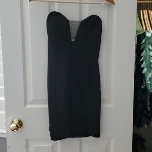 Black Strapless Cocktail Dress